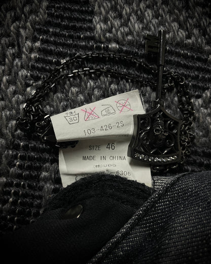 Vice Fairy Washed Grey Distressed Bootcut Jeans