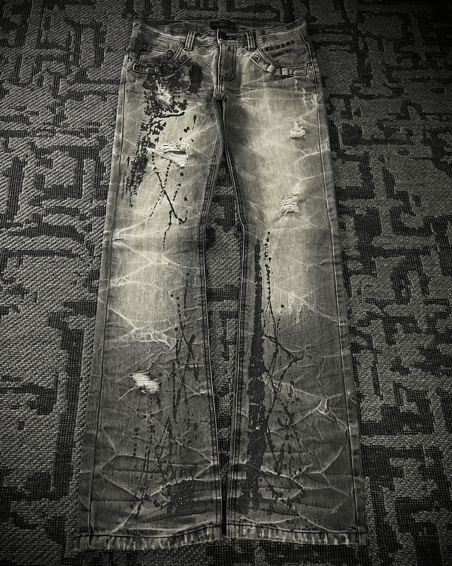 Lowbox Splash Glitter Boot Cut jeans