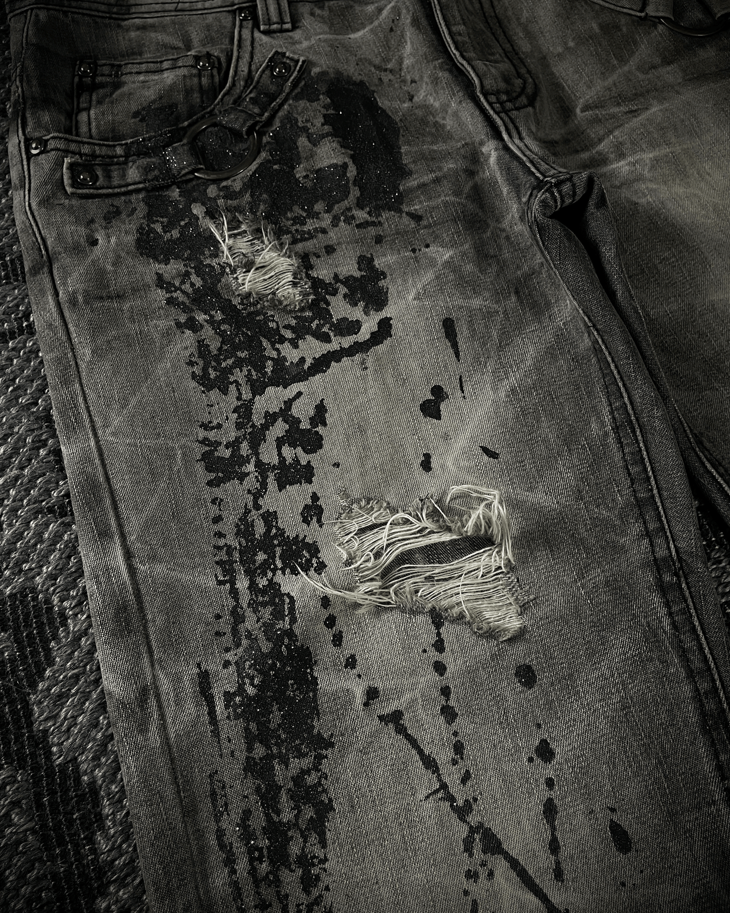 Lowbox Splash Glitter Boot Cut jeans