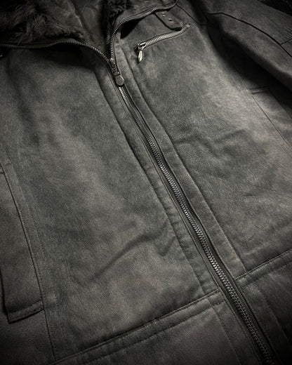 Tornado Mart Wolf Grey Faux Fur Jacket