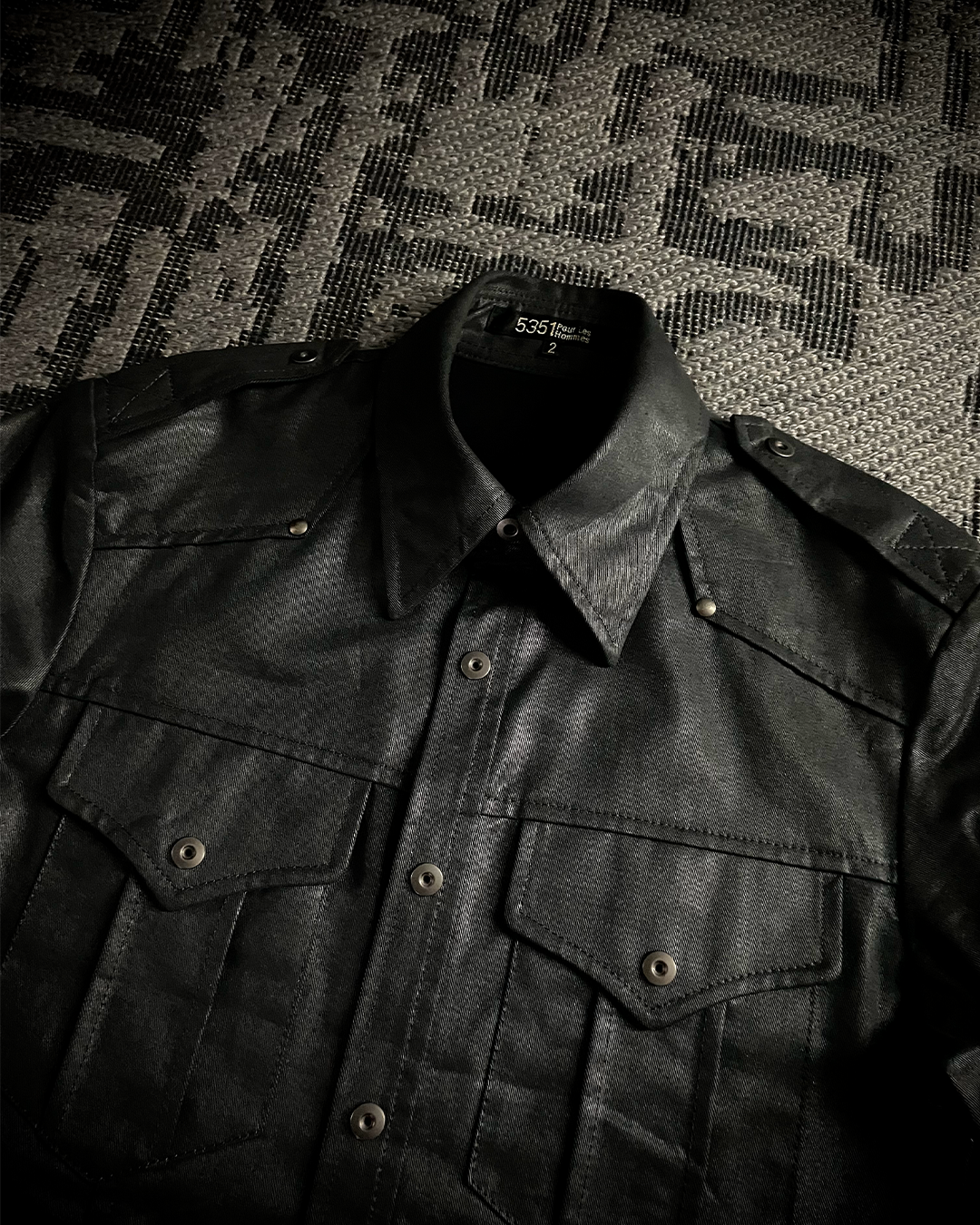 5351 Pour Les Homme Waxed Button Up Shirt