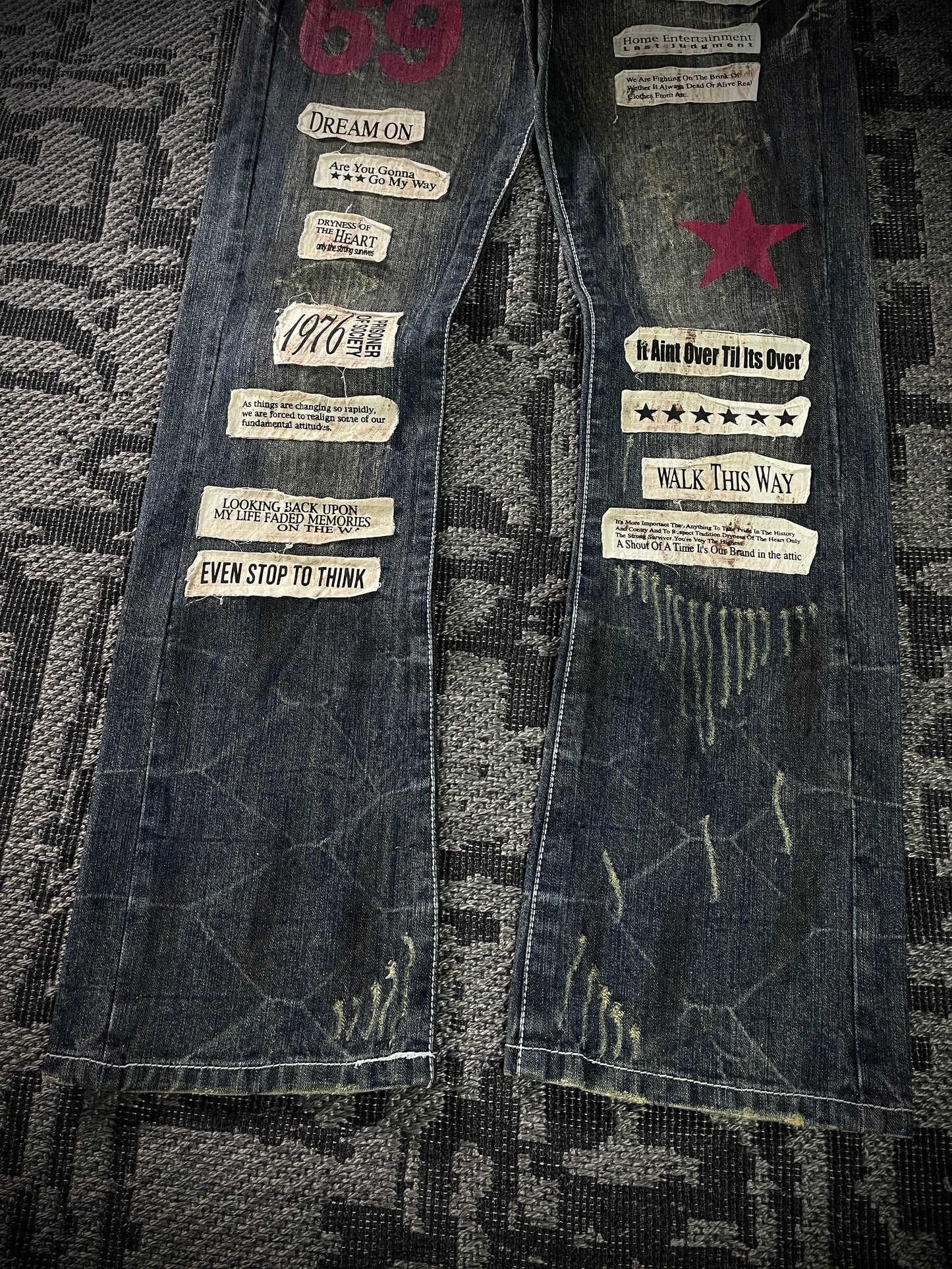In the attic Patch Boot Cut Jeans