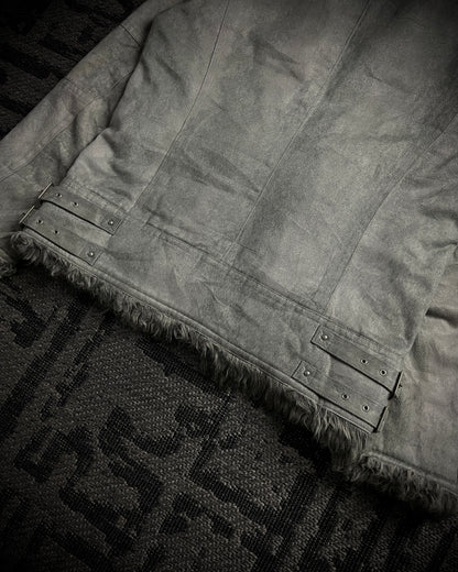 Tornado Mart Wolf Grey Faux Fur Jacket