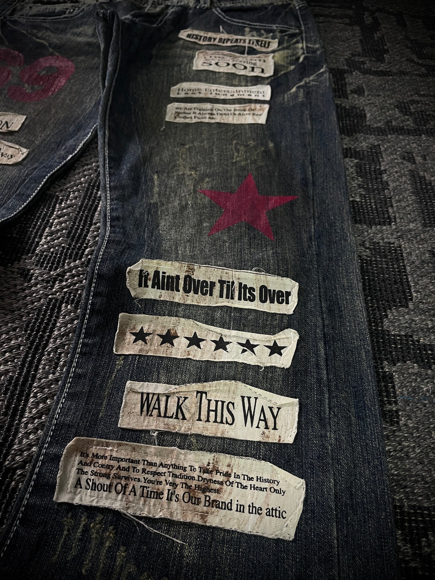 In the attic Patch Boot Cut Jeans