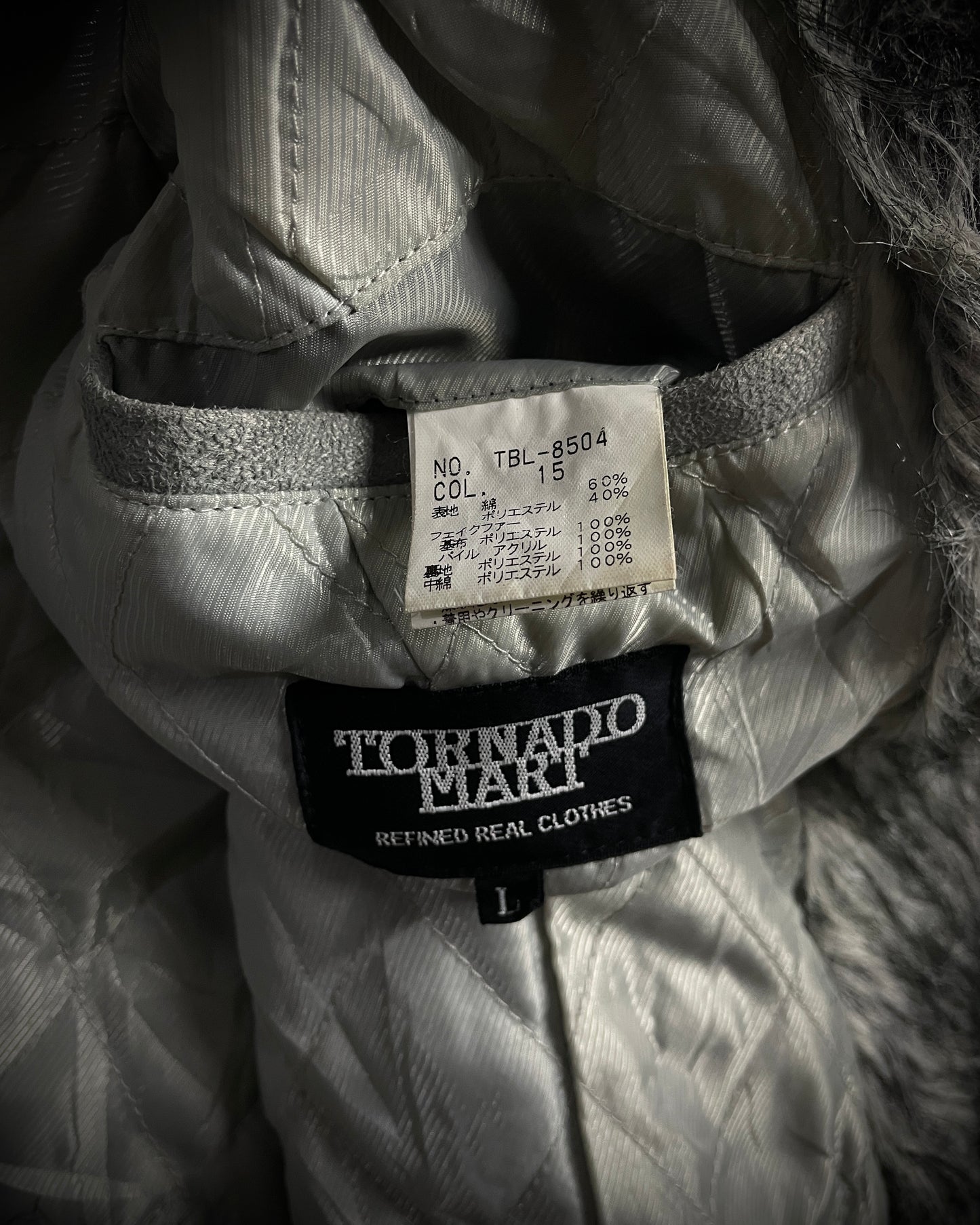 Tornado Mart Wolf Grey Faux Fur Jacket