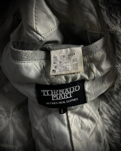 Tornado Mart Wolf Grey Faux Fur Jacket