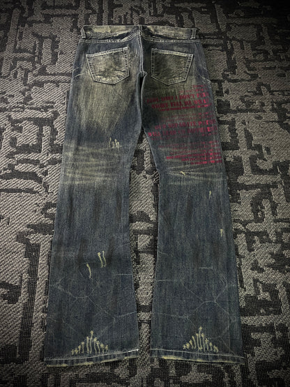 In the attic Patch Boot Cut Jeans