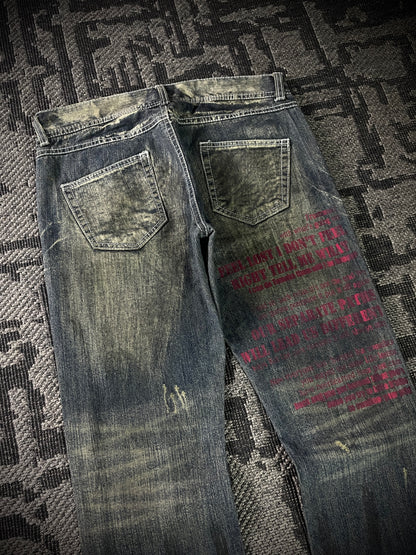 In the attic Patch Boot Cut Jeans