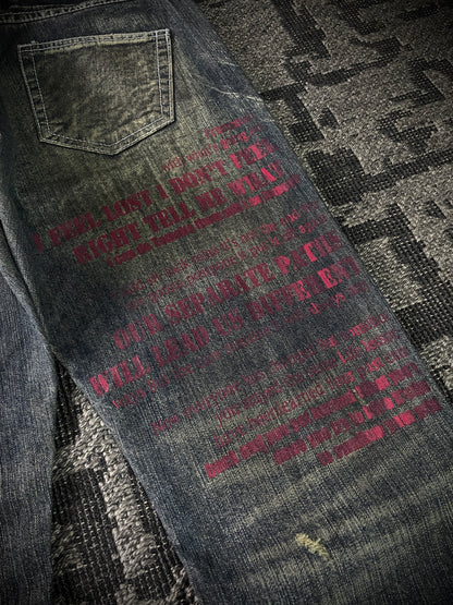 In the attic Patch Boot Cut Jeans