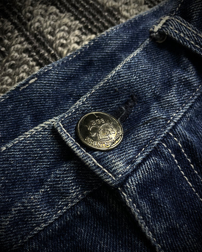 Bernings Sho Distressed Poem Studded Bootcut Denim