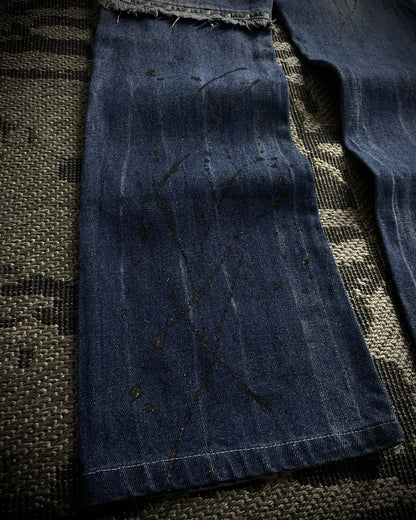 Bernings Sho Distressed Poem Studded Bootcut Denim