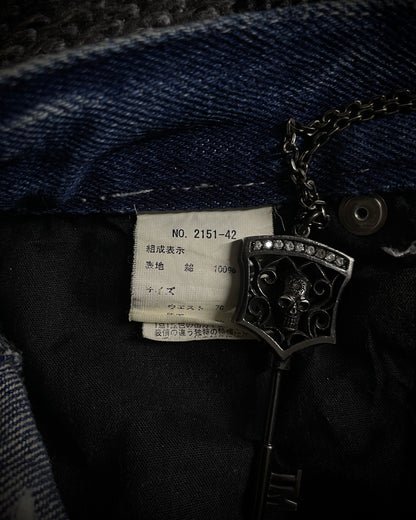 Bernings Sho Distressed Poem Studded Bootcut Denim