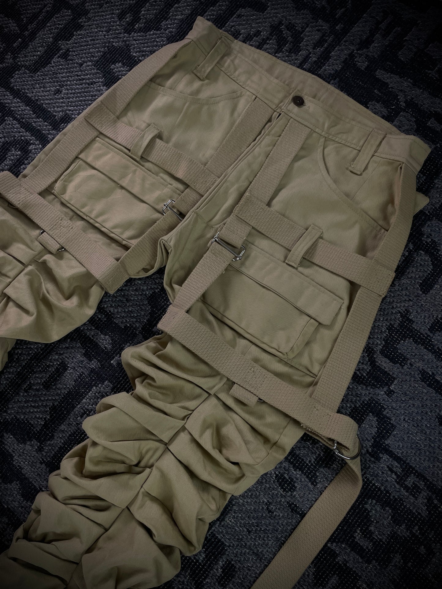 Kam Vercetti Super Stacked Cargo Flared Pants