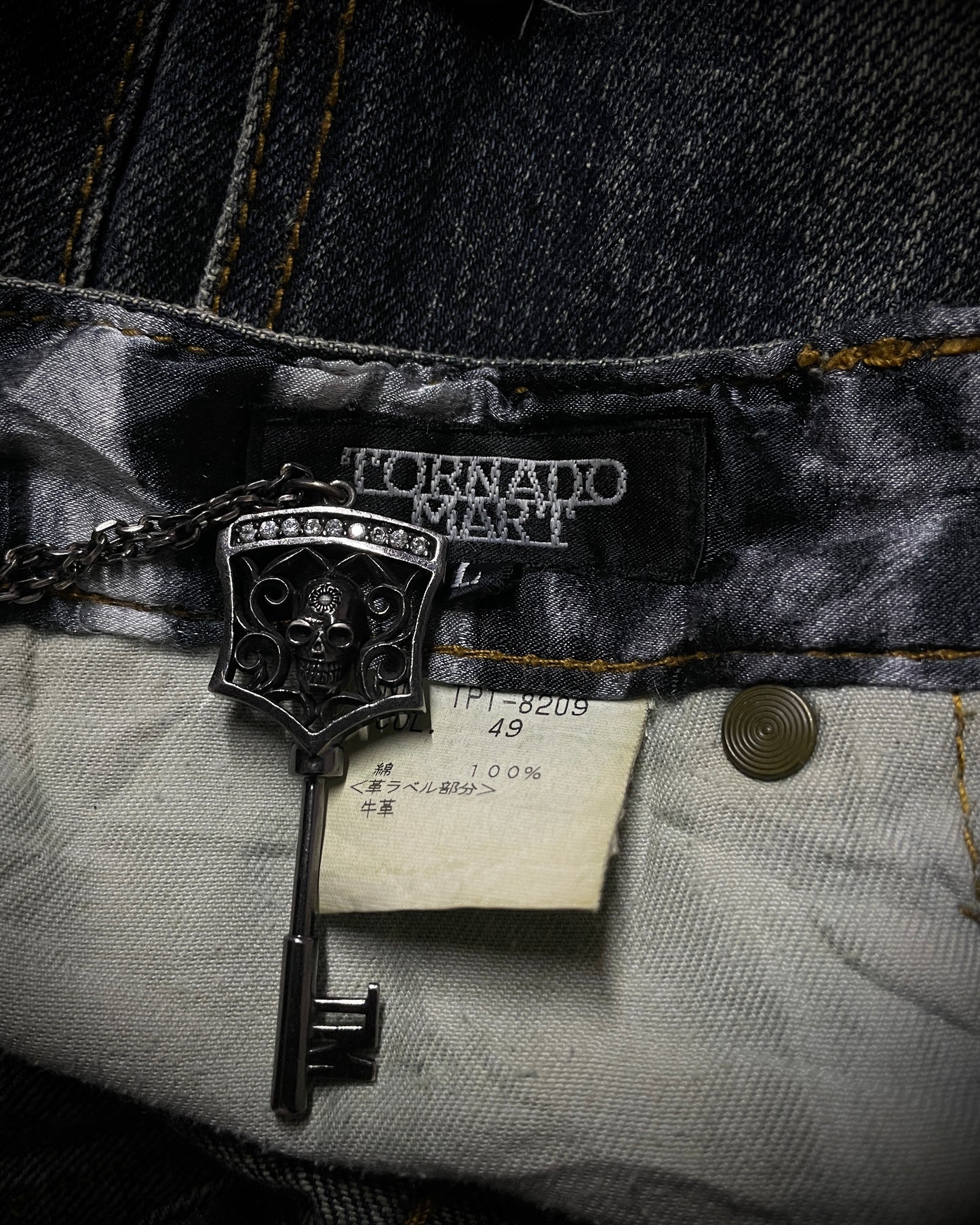 Tornado Mart Tribal Embroidered Flared Denim