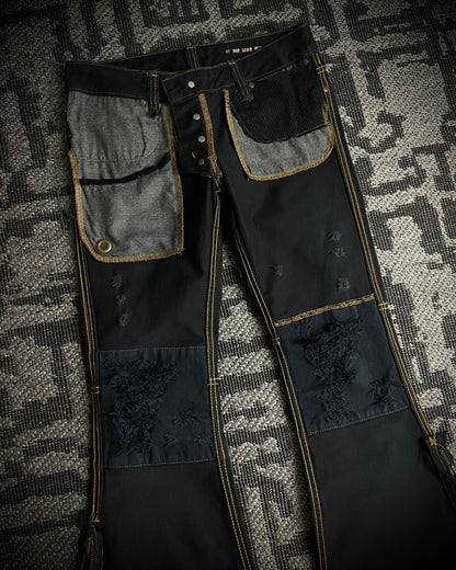 (For offer)IF SIX WAS NINE MUD MAX/ BBF YIM and YAM Reversible Flared Pants