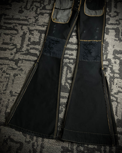 (For offer)IF SIX WAS NINE MUD MAX/ BBF YIM and YAM Reversible Flared Pants