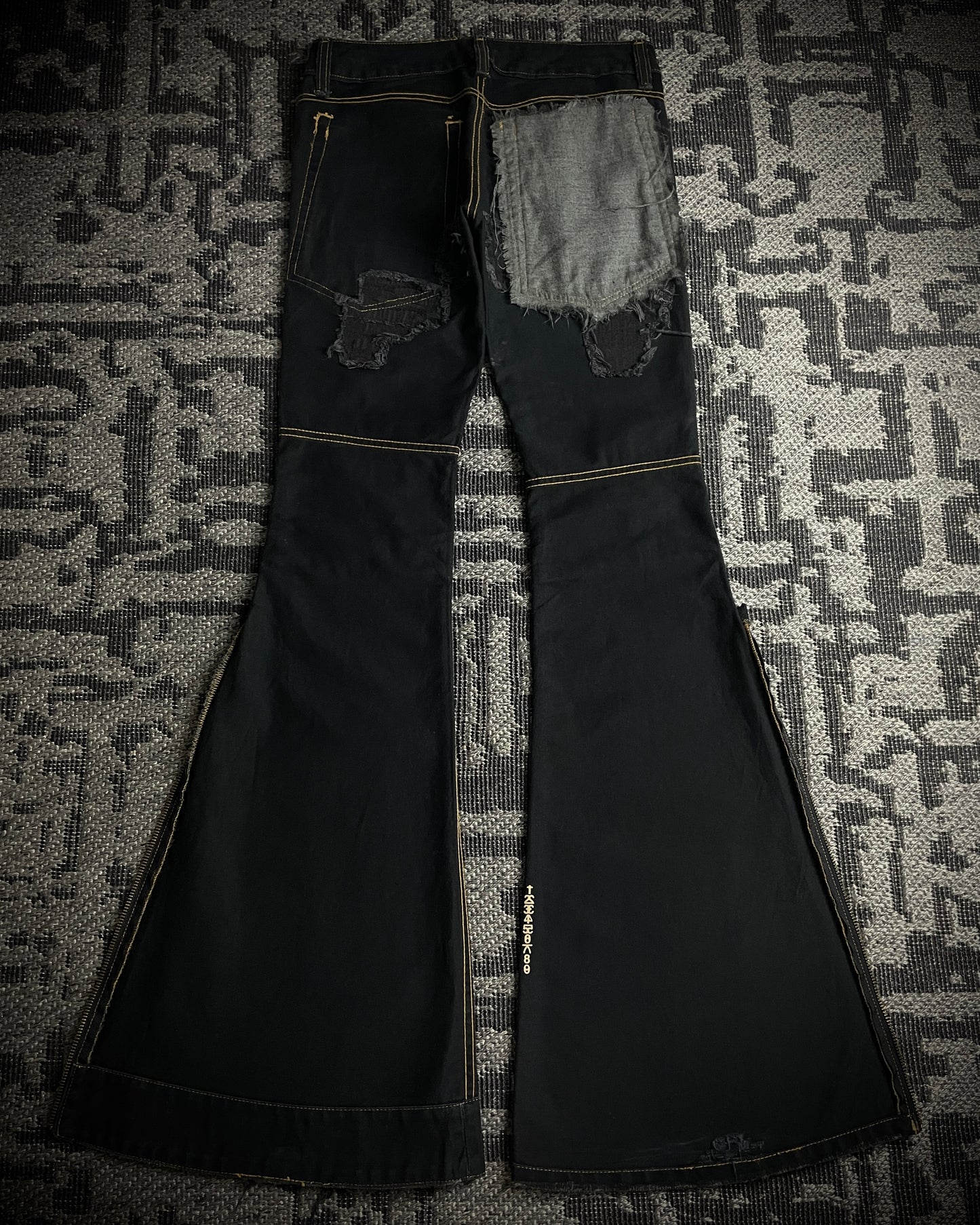 (For offer)IF SIX WAS NINE MUD MAX/ BBF YIM and YAM Reversible Flared Pants