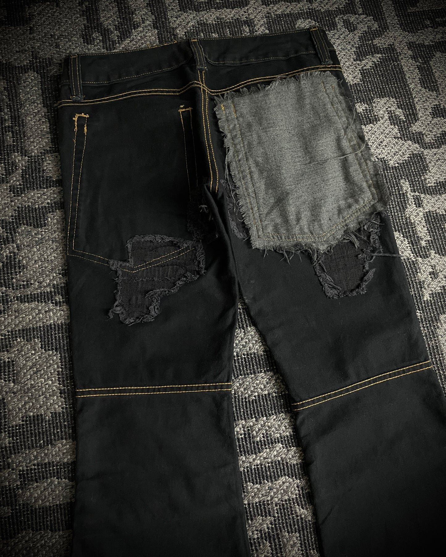(For offer)IF SIX WAS NINE MUD MAX/ BBF YIM and YAM Reversible Flared Pants