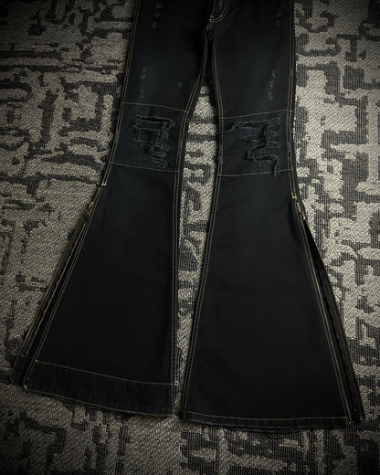 (For offer)IF SIX WAS NINE MUD MAX/ BBF YIM and YAM Reversible Flared Pants