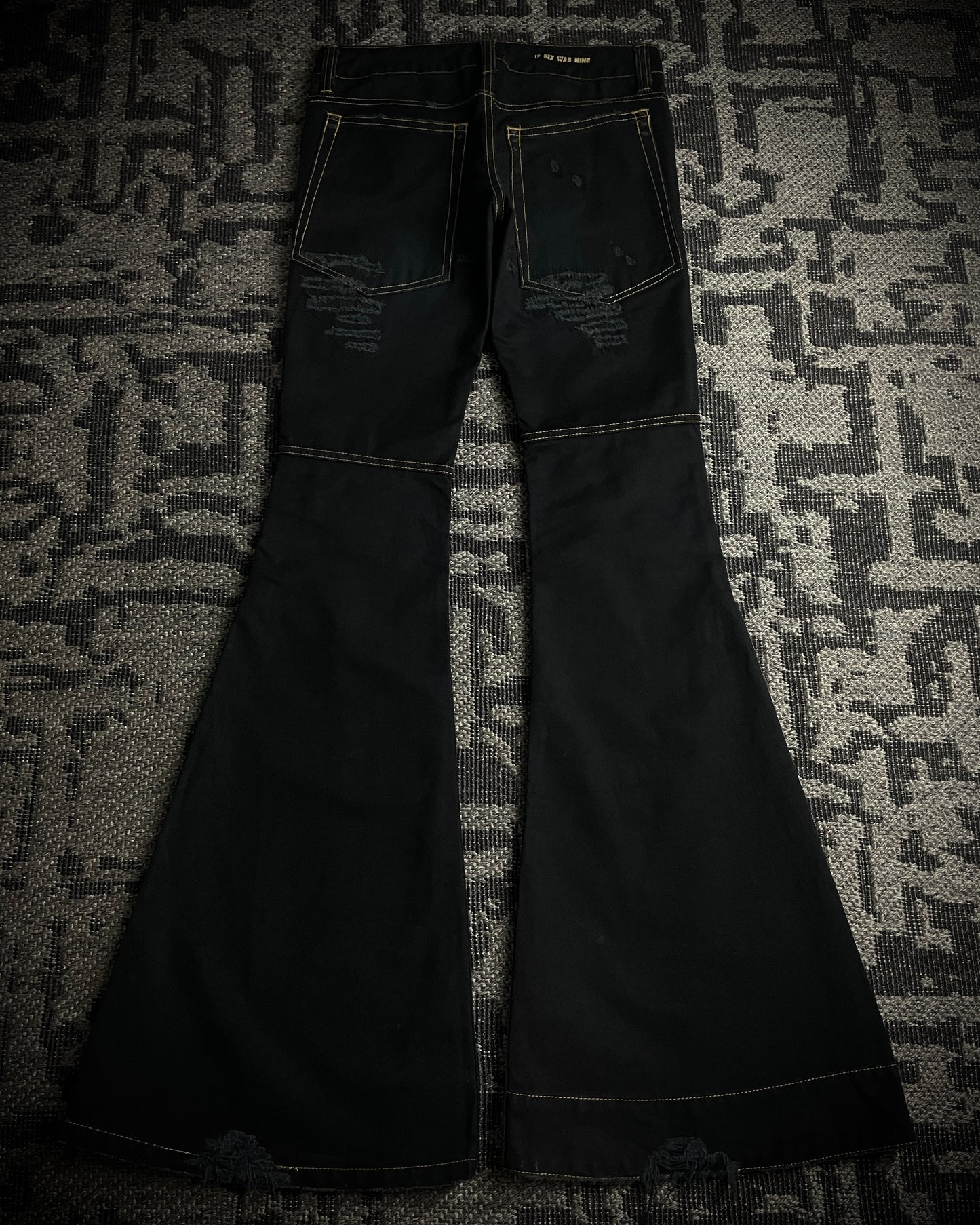 (For offer)IF SIX WAS NINE MUD MAX/ BBF YIM and YAM Reversible Flared Pants