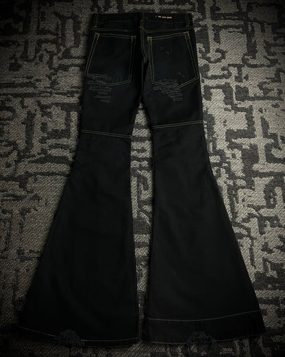 (For offer)IF SIX WAS NINE MUD MAX/ BBF YIM and YAM Reversible Flared Pants