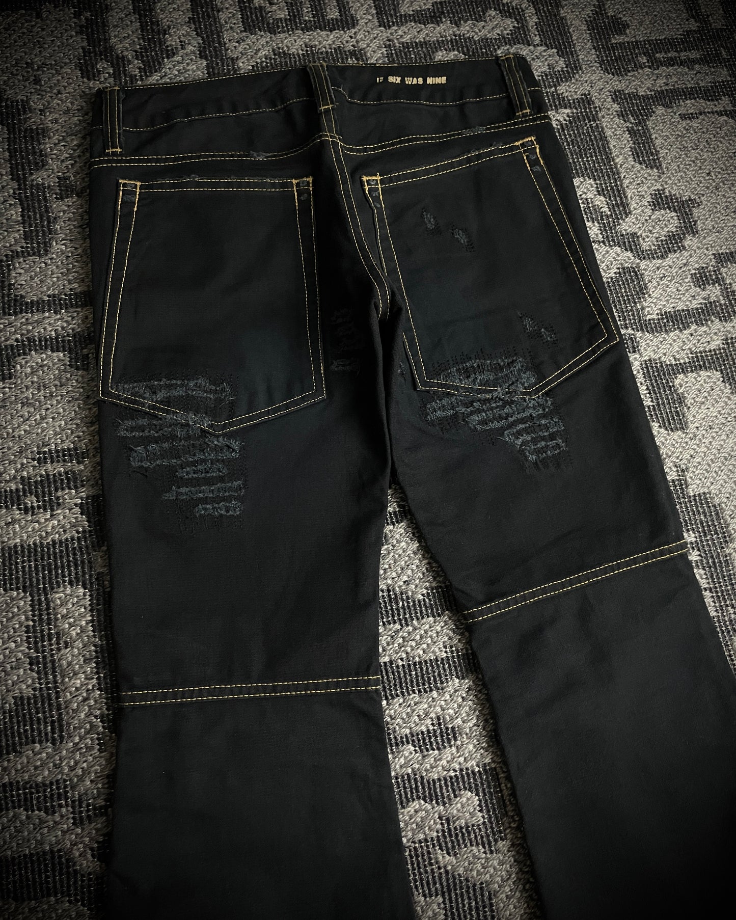 (For offer)IF SIX WAS NINE MUD MAX/ BBF YIM and YAM Reversible Flared Pants