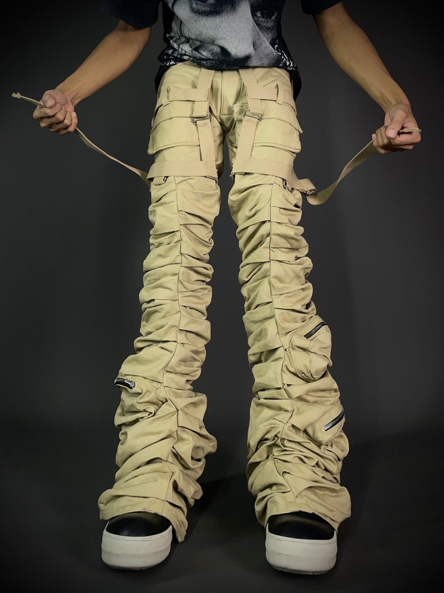 Kam Vercetti Super Stacked Cargo Flared Pants