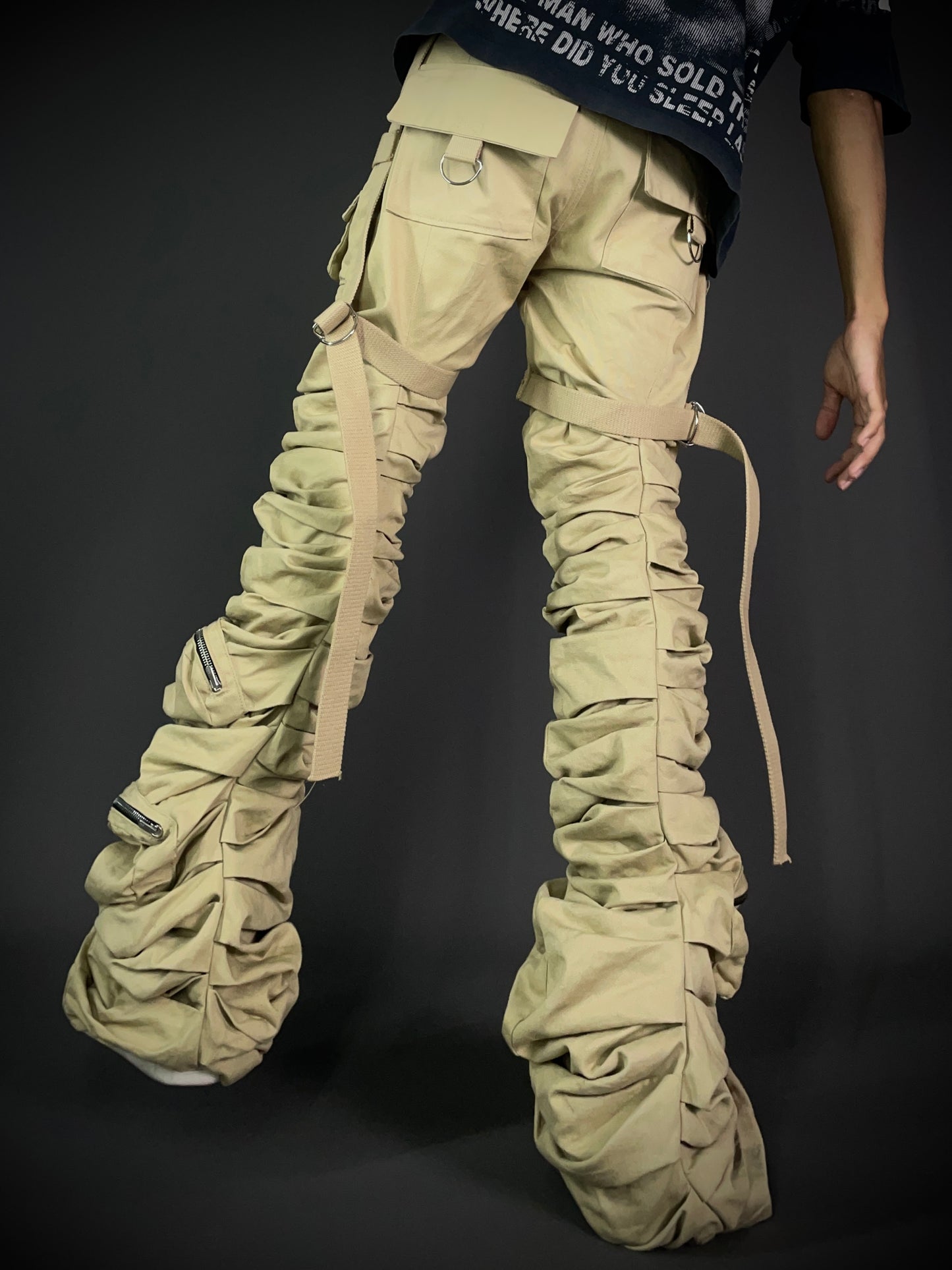 Kam Vercetti Super Stacked Cargo Flared Pants