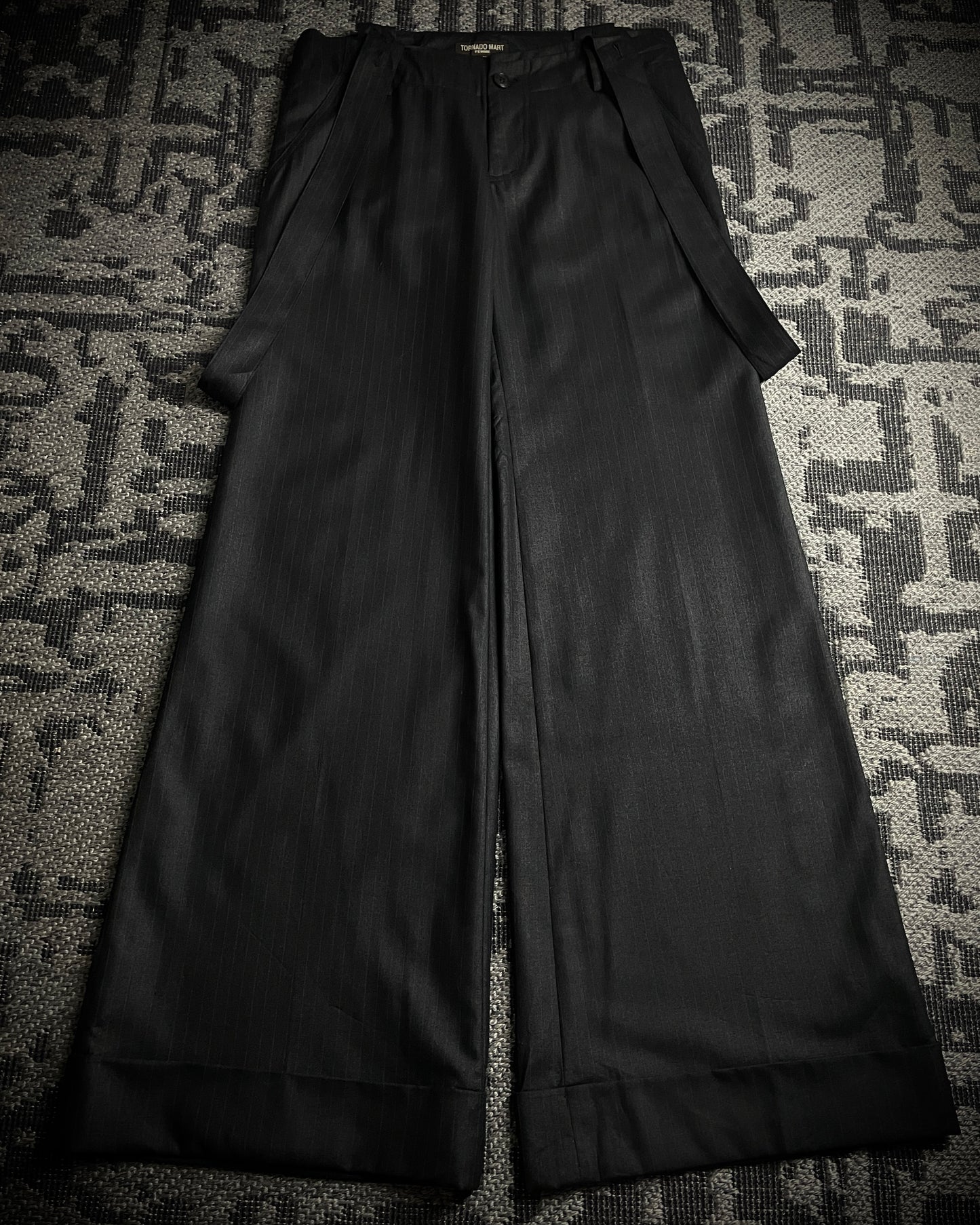 Tornado Mart Femme Wide-Leg Strap Pants