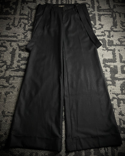 Tornado Mart Femme Wide-Leg Strap Pants