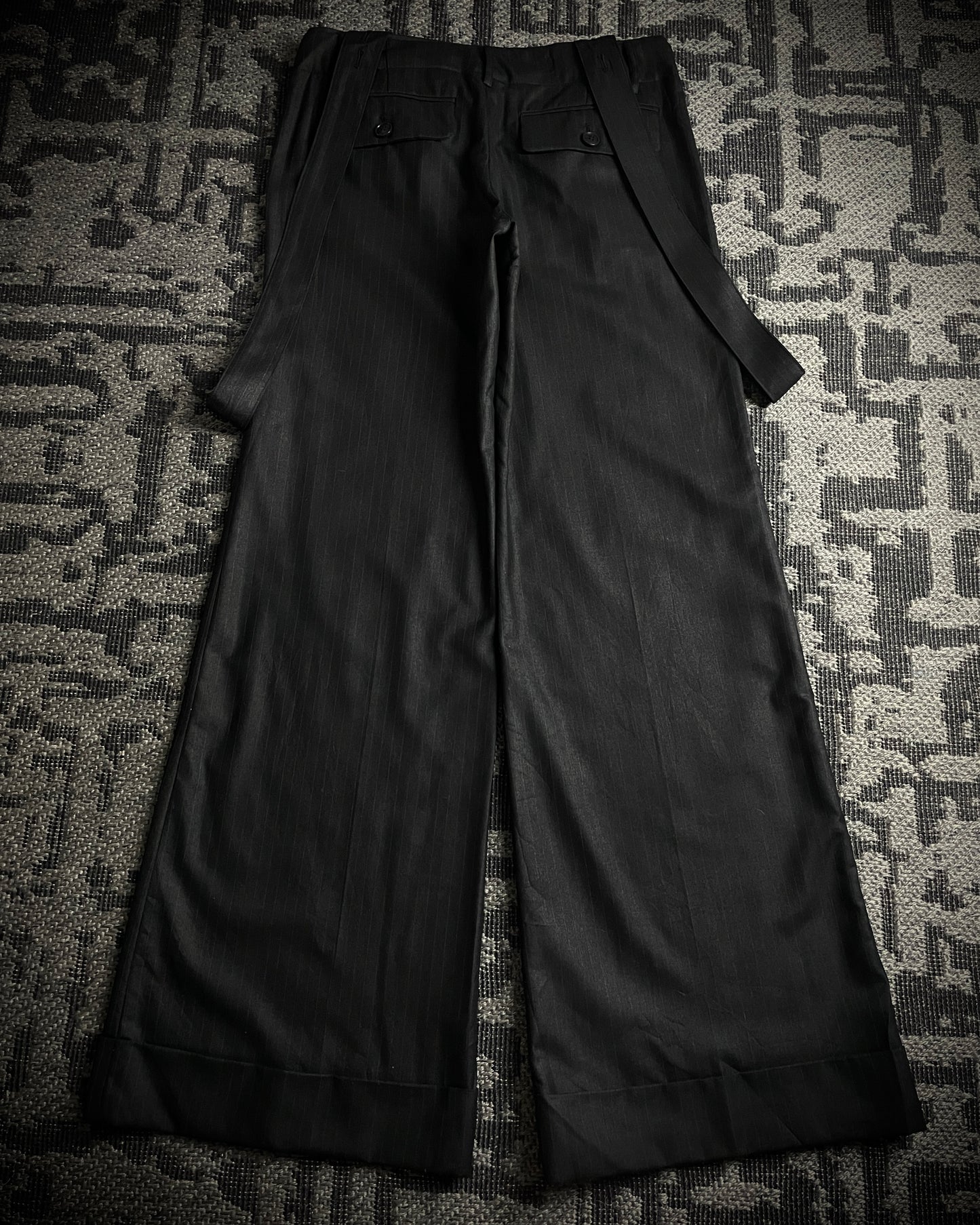 Tornado Mart Femme Wide-Leg Strap Pants