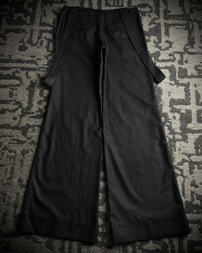 Tornado Mart Femme Wide-Leg Strap Pants