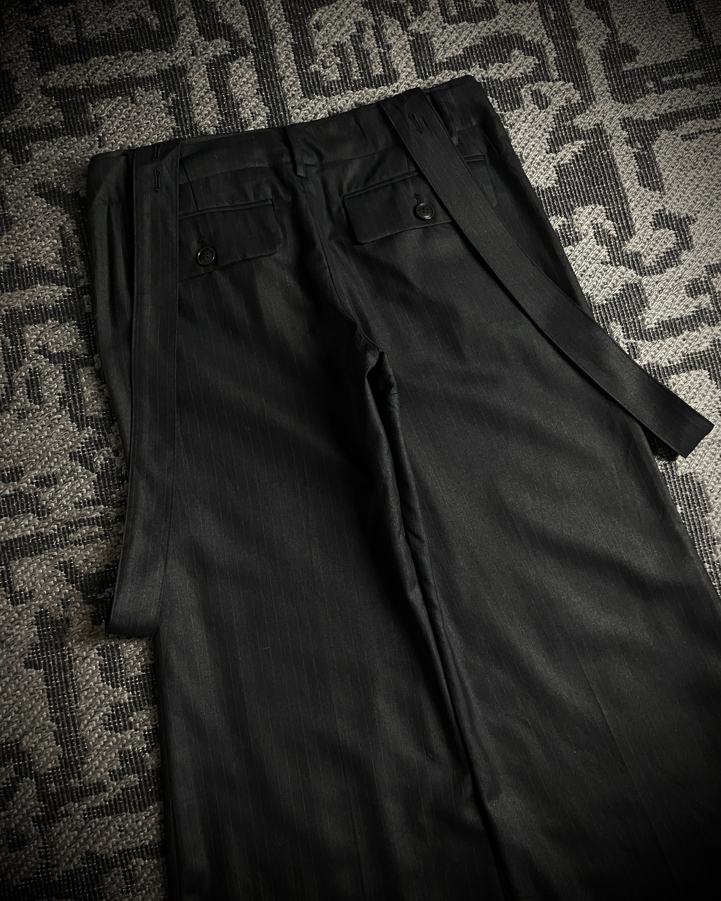 Tornado Mart Femme Wide-Leg Strap Pants