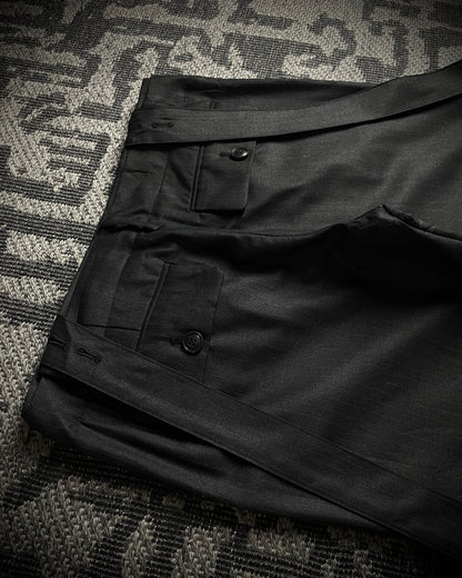 Tornado Mart Femme Wide-Leg Strap Pants