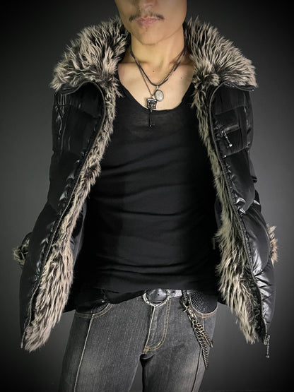 Sorridere Fur Puffer Down Jacket