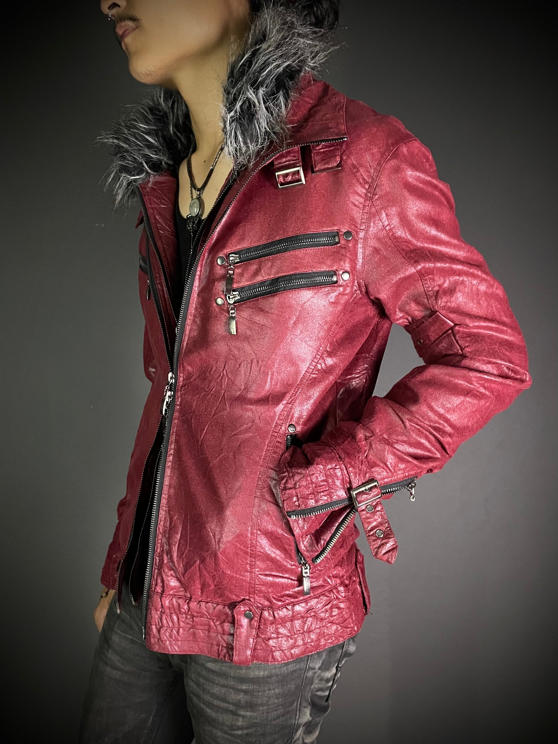vice fairy fur coating jacket 変形 Vice Fairy Coated Rider Jacket – susurrus