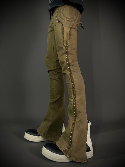 Share Spirit Geometry Hooks Flared Pants