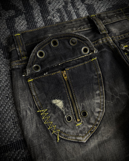On Board Japanese Distressed Bootcut Denim