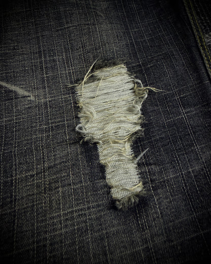 Black Crown Japanese Distressed Bootcut Denim