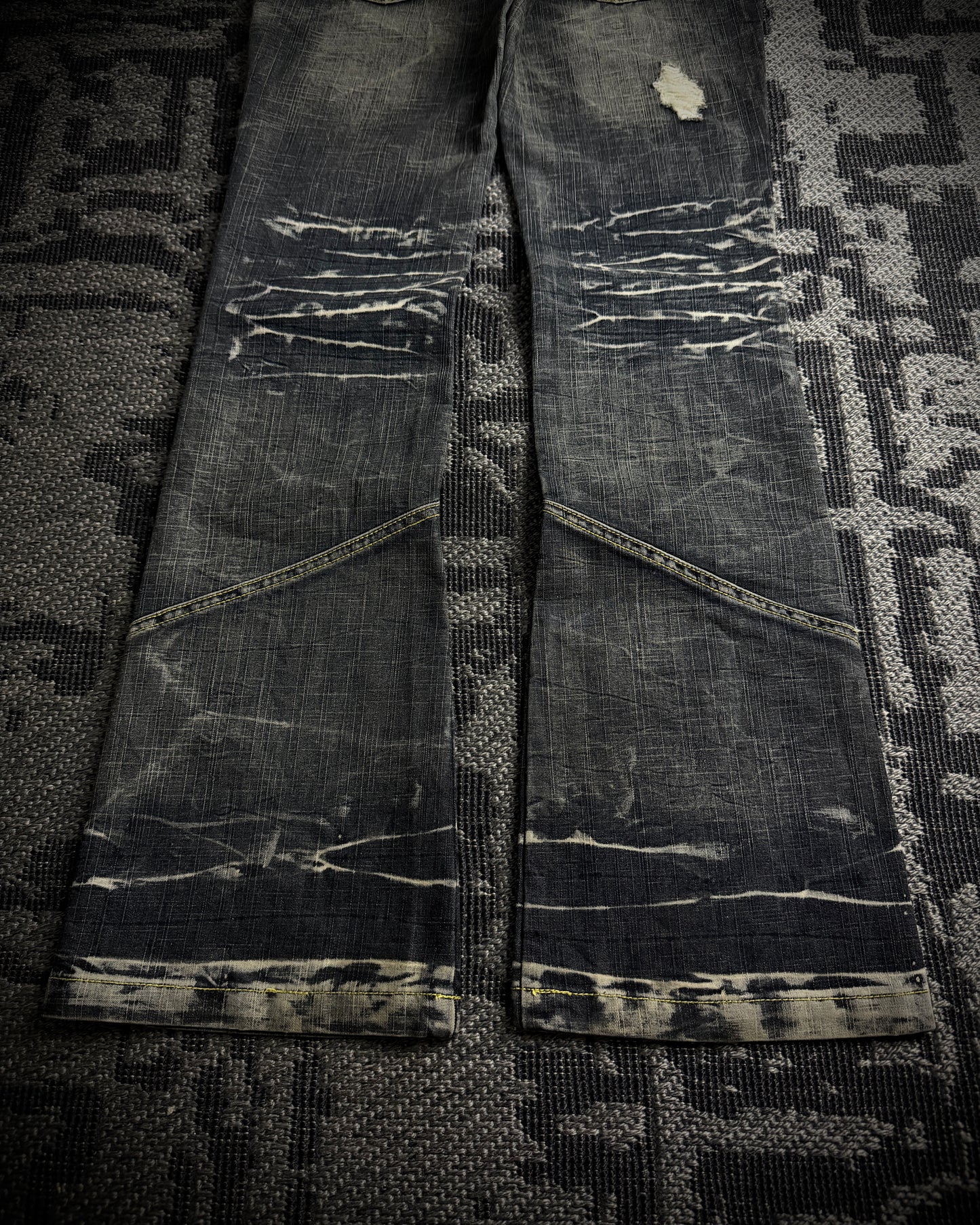Black Crown Japanese Distressed Bootcut Denim