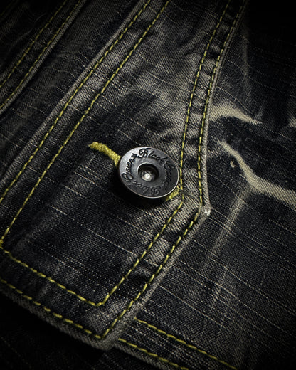 Black Crown Japanese Distressed Bootcut Denim
