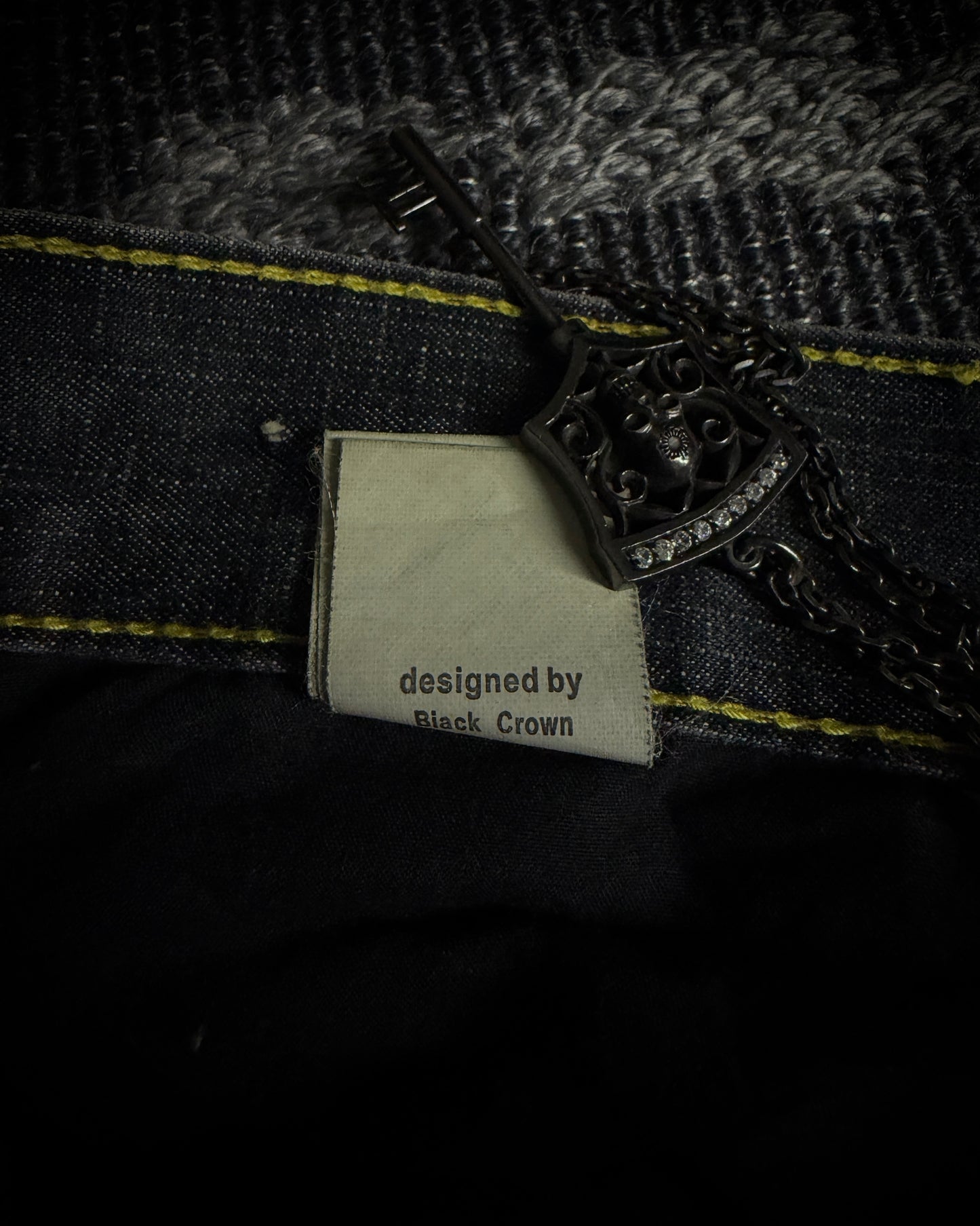 Black Crown Japanese Distressed Bootcut Denim