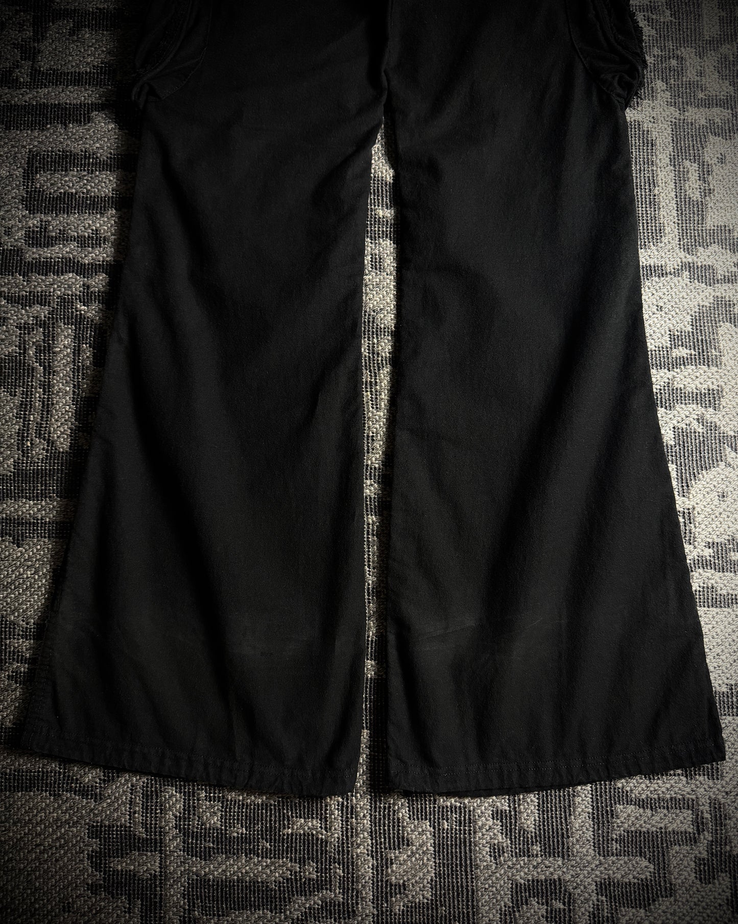 GOA Detachable Rabbit Fur Flared Cargo Pants