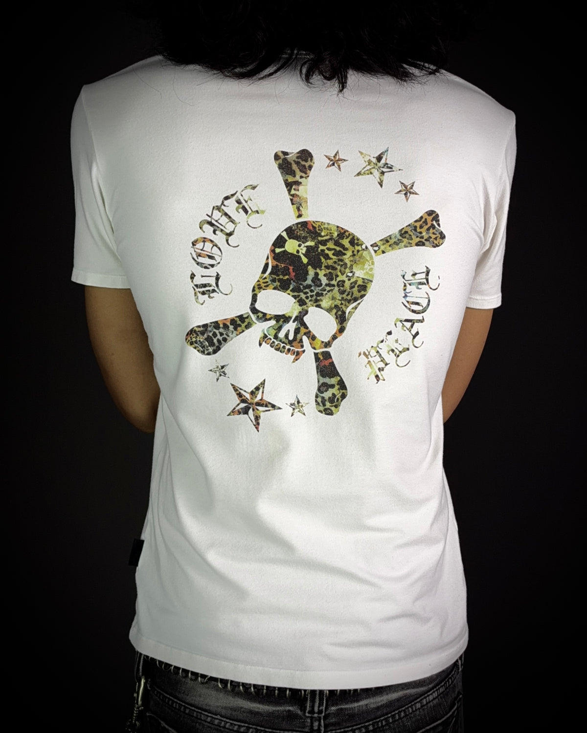 Roen Multicolor Leopard Skull T-Shirt