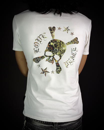 Roen Multicolor Leopard Skull T-Shirt