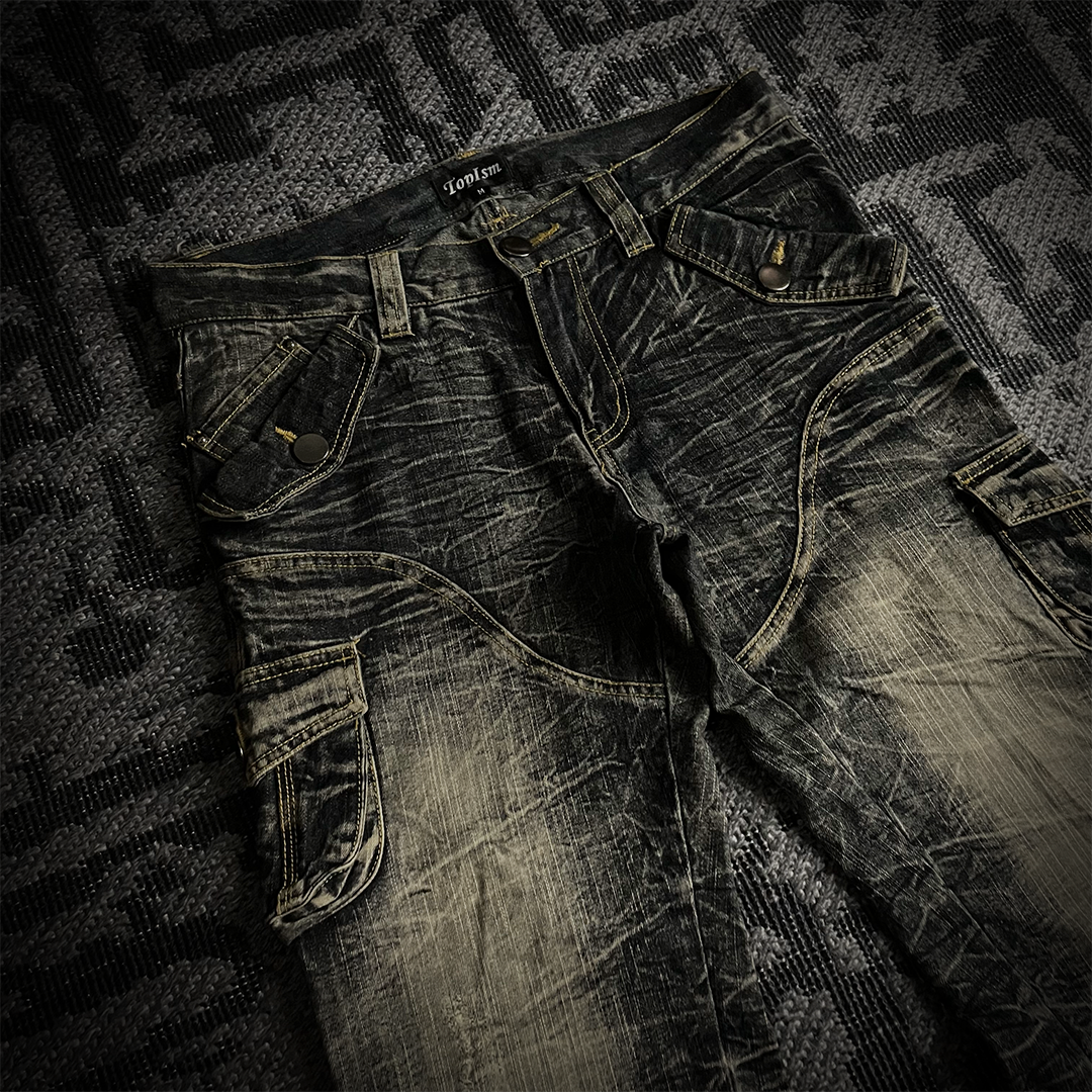 Topism Gimmick Multi Pocket Flared Jeans