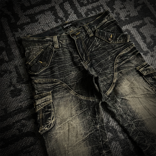 Topism Gimmick Multi Pocket Flared Jeans