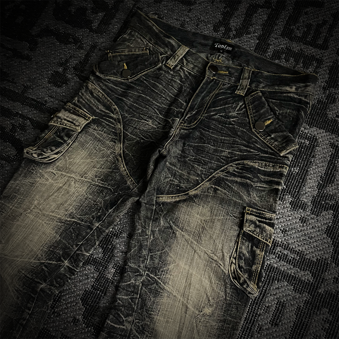 Topism Gimmick Multi Pocket Flared Jeans