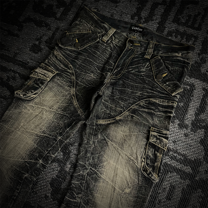 Topism Gimmick Multi Pocket Flared Jeans