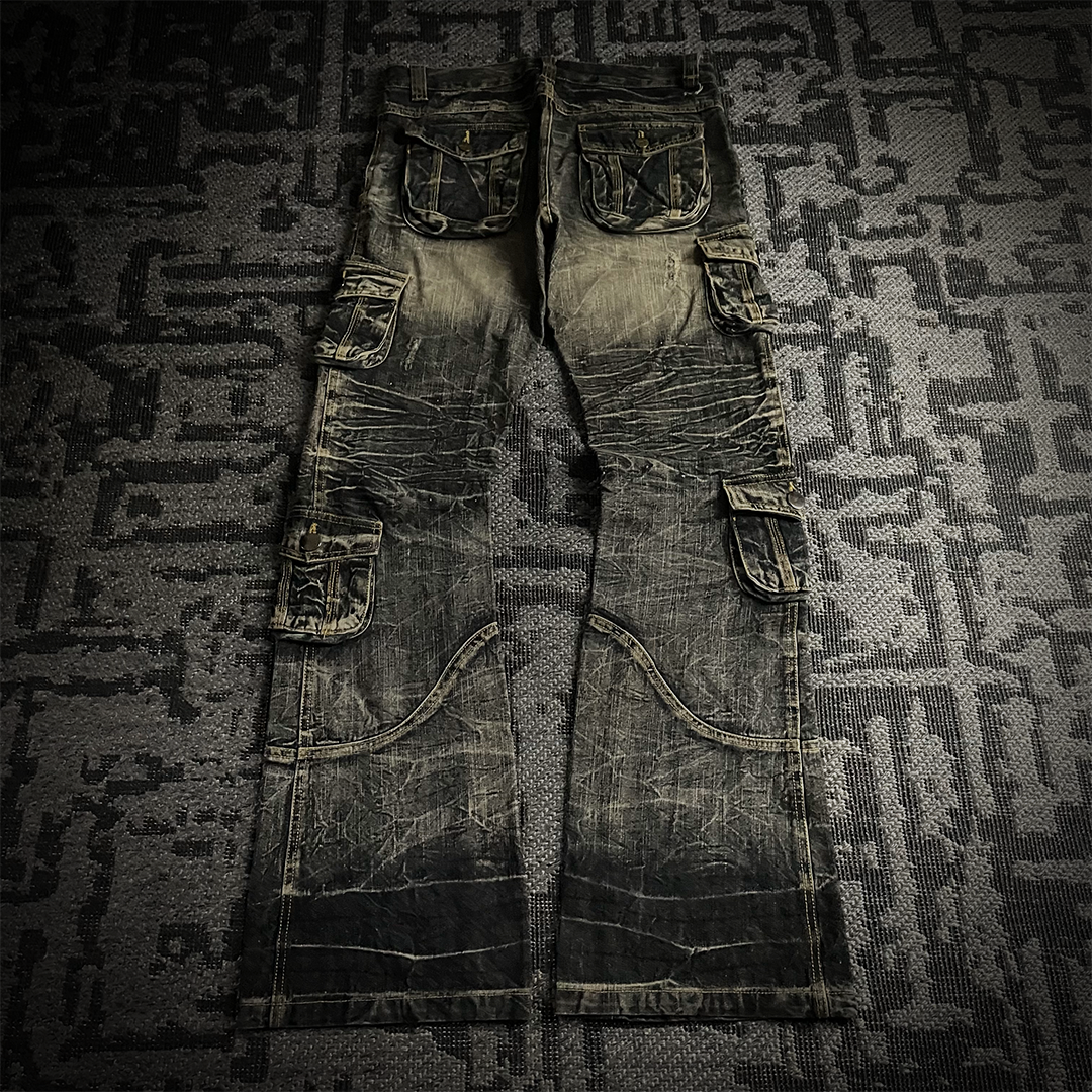 Topism Gimmick Multi Pocket Flared Jeans